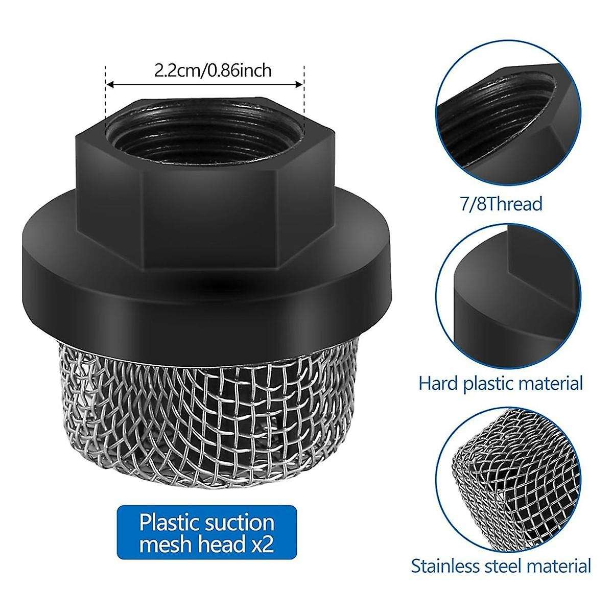 Airless Spray Filter Kit Compatible with 390 395 490 Heat-Resistant Suction Pipe Filter Strainer Set