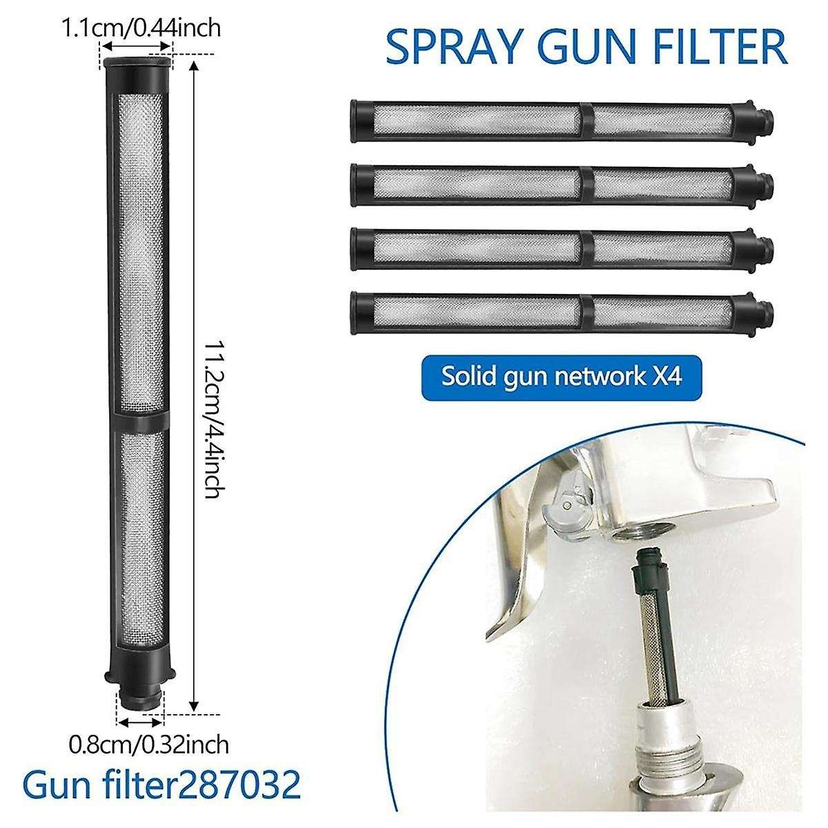 Airless Spray Filter Kit Compatible with 390 395 490 Heat-Resistant Suction Pipe Filter Strainer Set