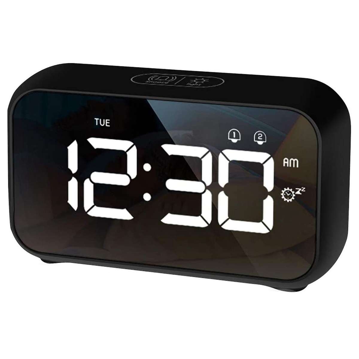 Alarm Clock, Digital Clock with Snooze, Nap Timer and USB Charging with Dual Alarms for Bedroom,Beds