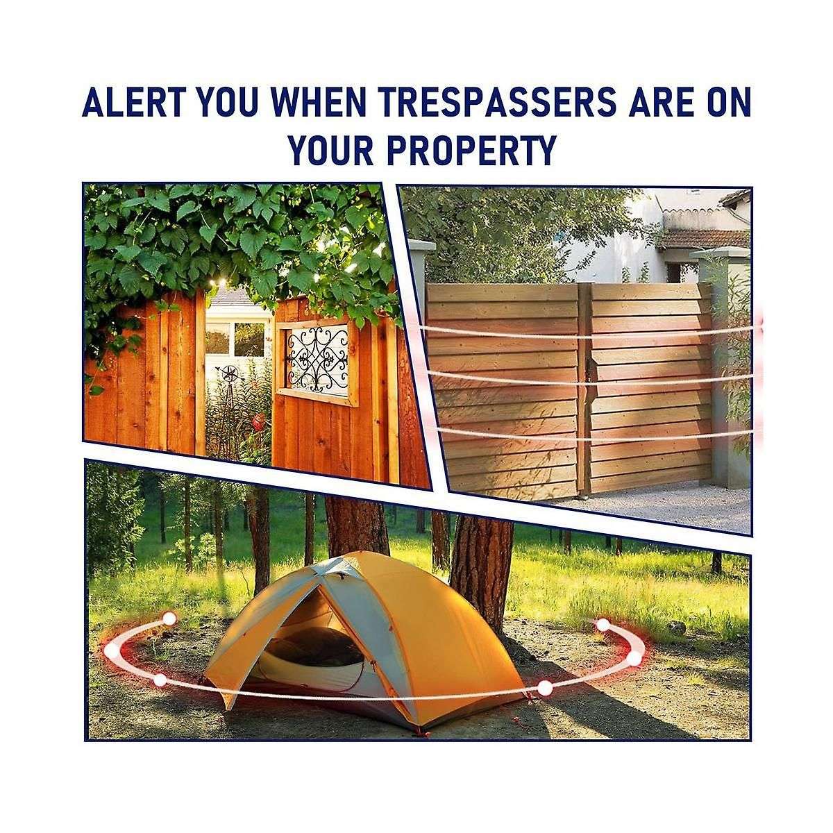 Alarm Signaling Device Perimeter Trip Alarm, Camping Trip Wire Alarm Device, Early Warning Security