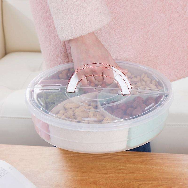 and Nut Serving Container, Appetizer Tray with Lid,Multi Sectional Nuts and Serving Tray with Lid