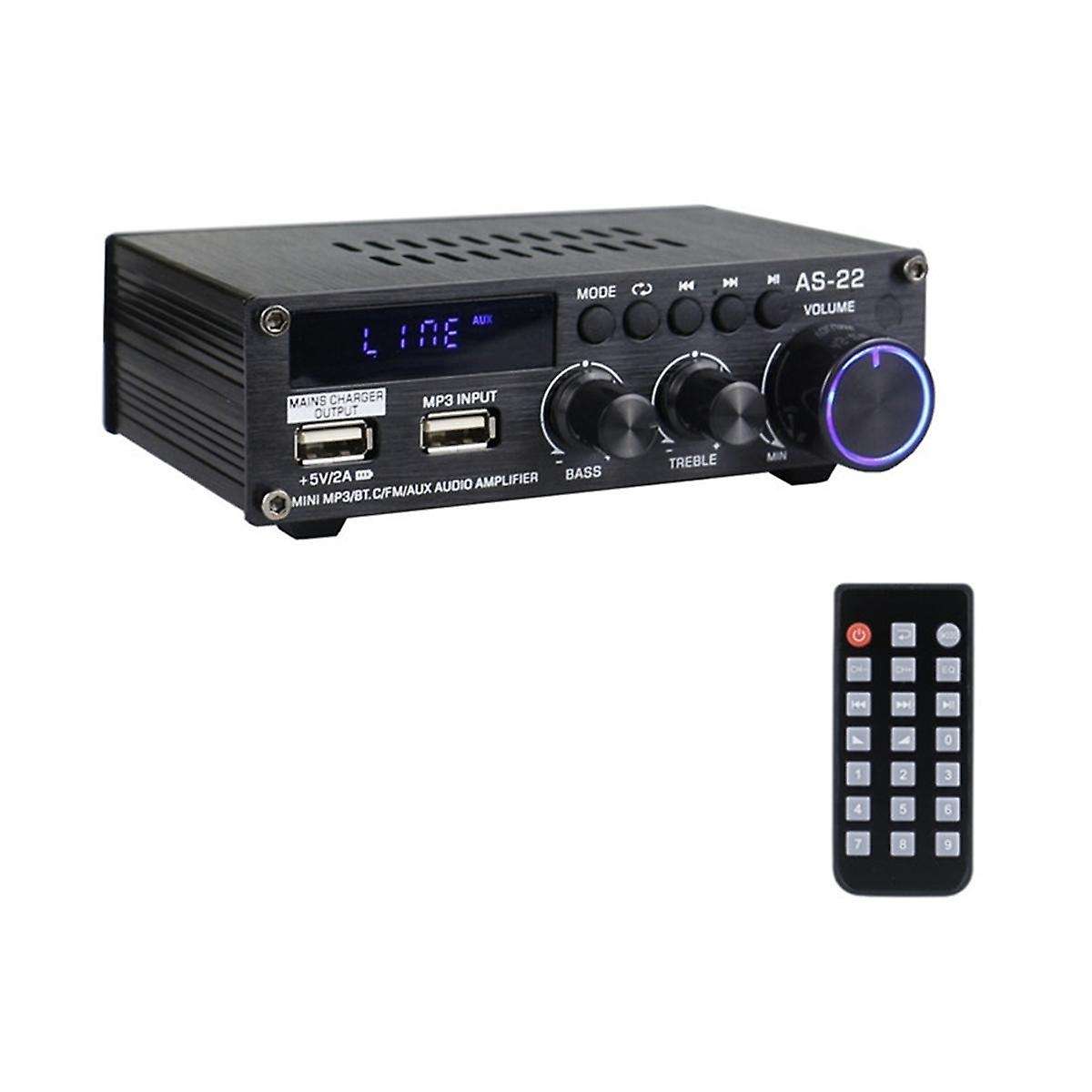 AS22 HiFi Digital Amplifier 30Wx2 2.0 Channel Digital Bluetooth Amplifier Audio Amplifier Receiver f