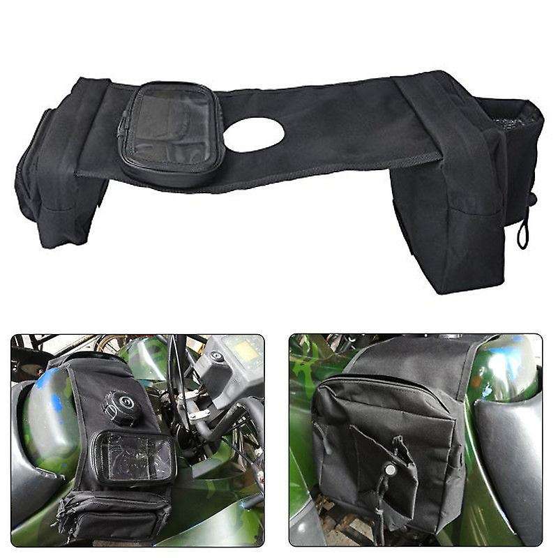 ATV UTV Scooter Motorcycle Dual Zippered Pocket Storage Saddle Waterproof Bag