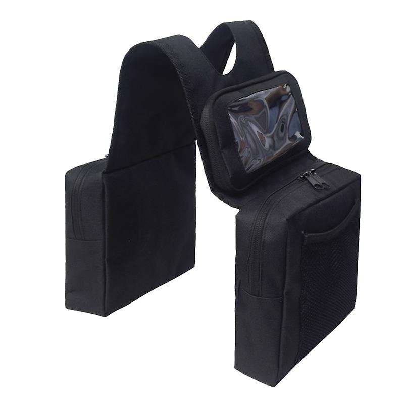 ATV UTV Scooter Motorcycle Dual Zippered Pocket Storage Saddle Waterproof Bag