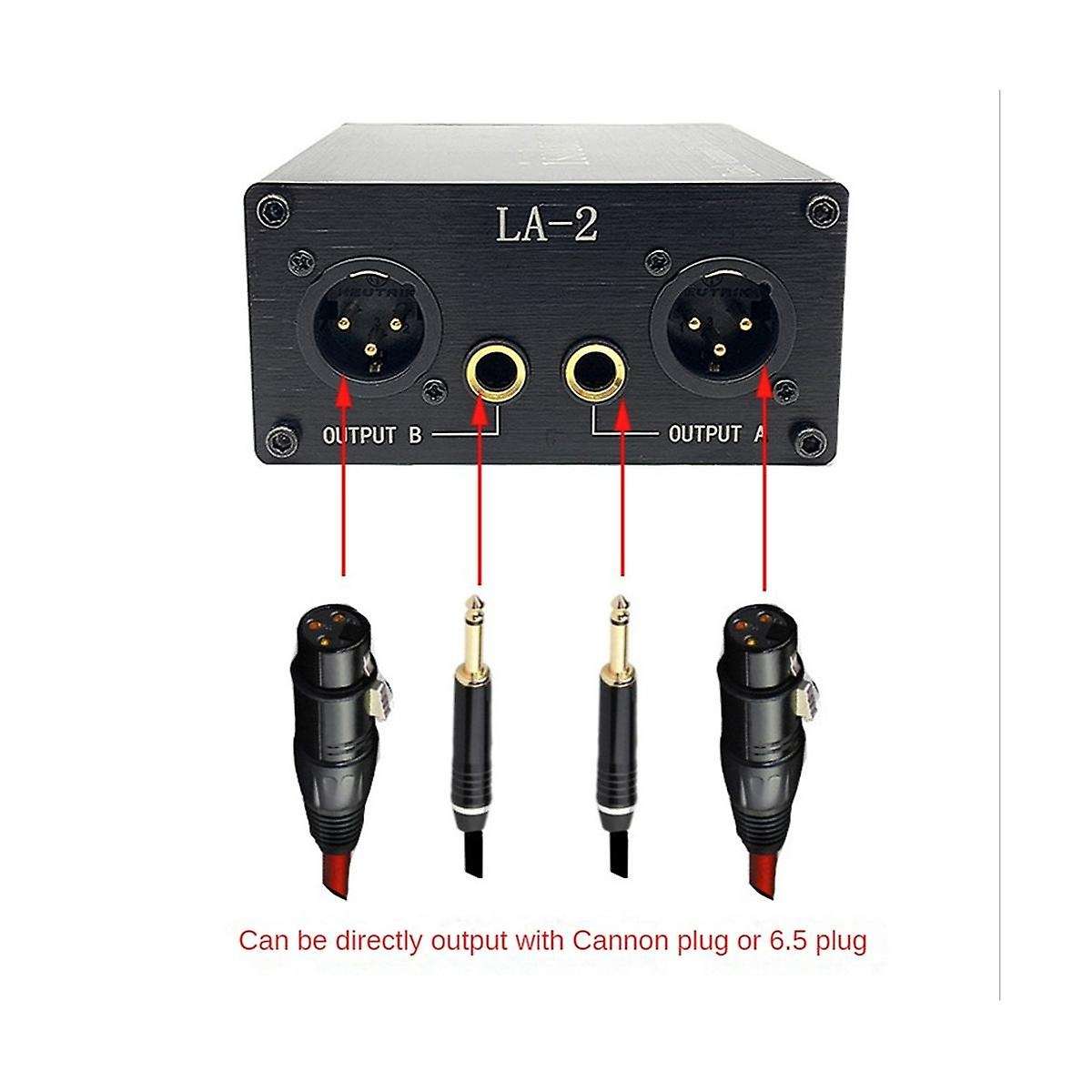 Audio Signal Isolator 6.35 Xlr Head Mixer Audio Current Acoustic Noise Filter Remover La-2