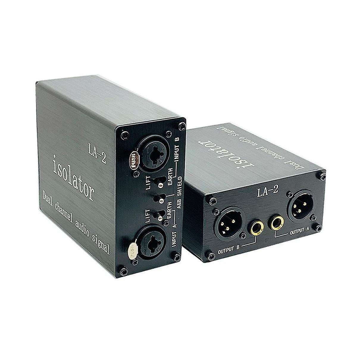 Audio Signal Isolator 6.35 Xlr Head Mixer Audio Current Acoustic Noise Filter Remover La-2