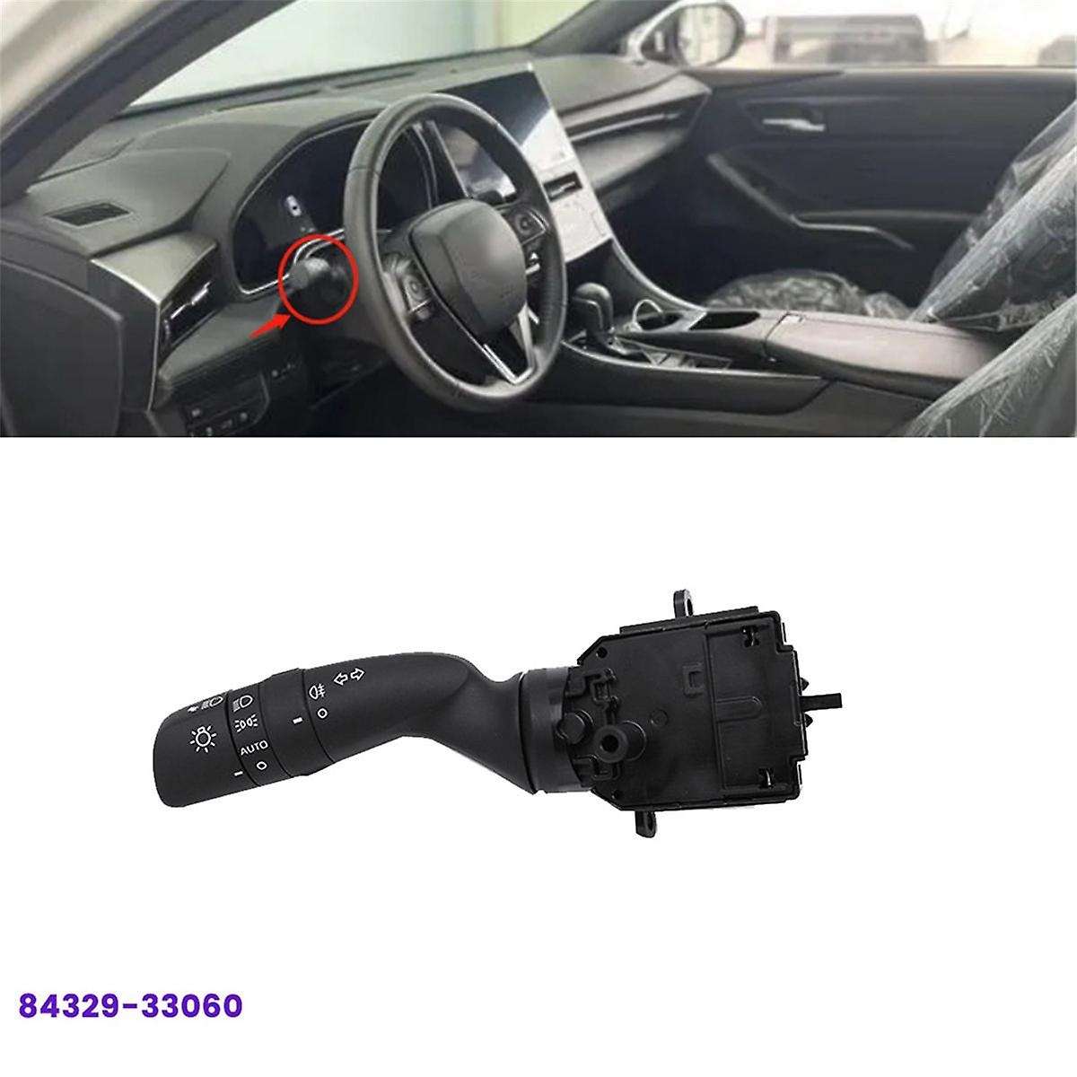 Auto Headlight Closing Handle Turn Signal Switch 84329-33060 for Land Cruiser 2019-2023 8432933060