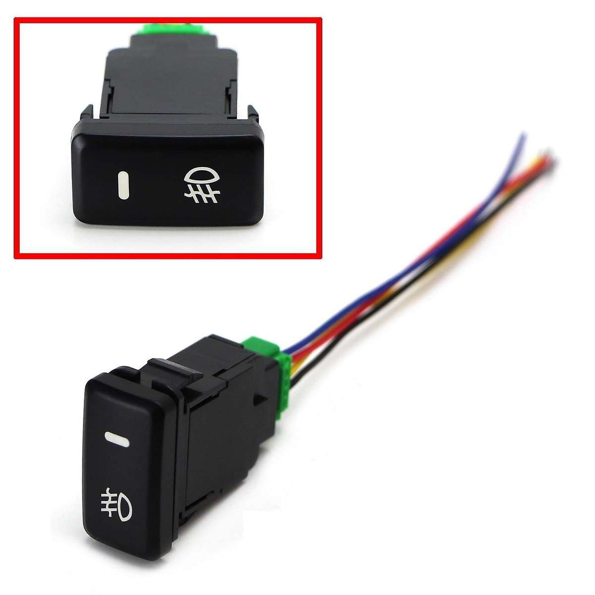 Auto Retrofit Switch Waterproof Toggle Switch Fog Lamp Switch with 4 Line for Toyota Lexus White Li