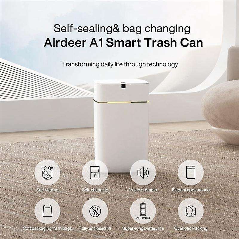 Automatic Trash Can, Self Sealing and Self-Changing Smart Trash Can, Motion Sensor, Touchless Garbag