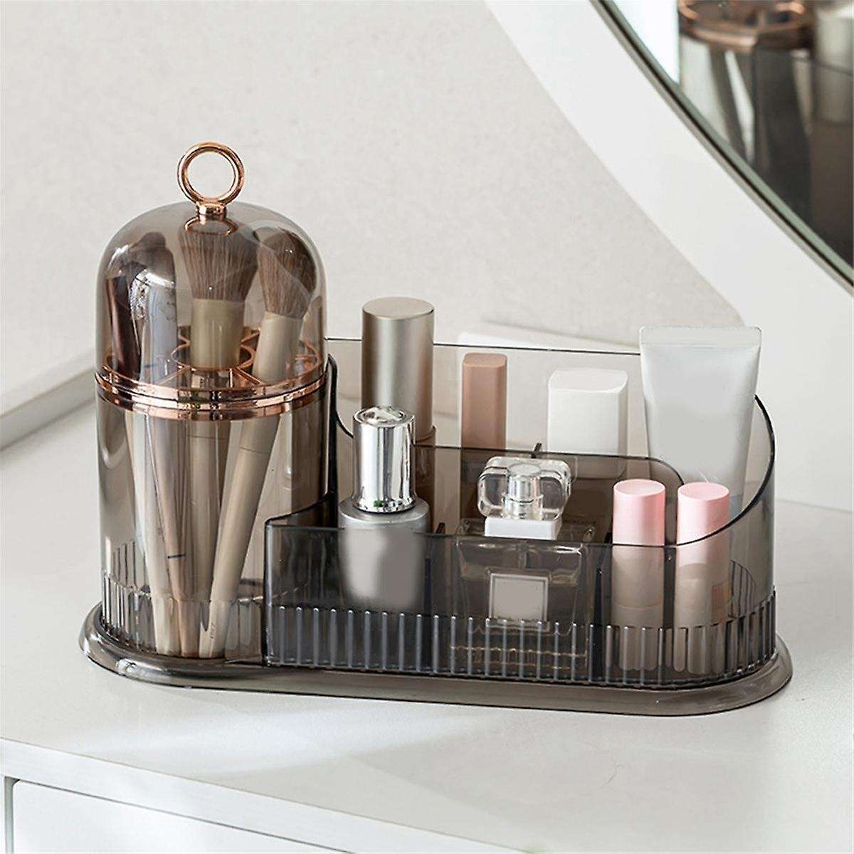 Makeup Organizer for Vanity,Skincare Organizer with Makeup Holder Organizer,Partitioned Storage Cosm
