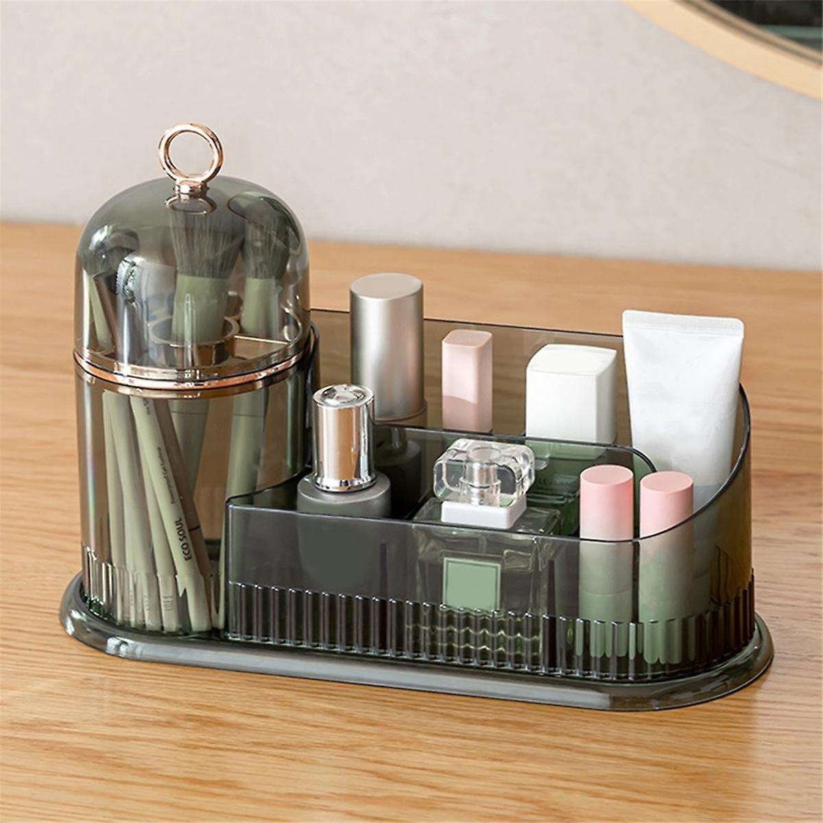Makeup Organizer for Vanity,Skincare Organizer with Makeup Holder Organizer,Partitioned Storage Cosm