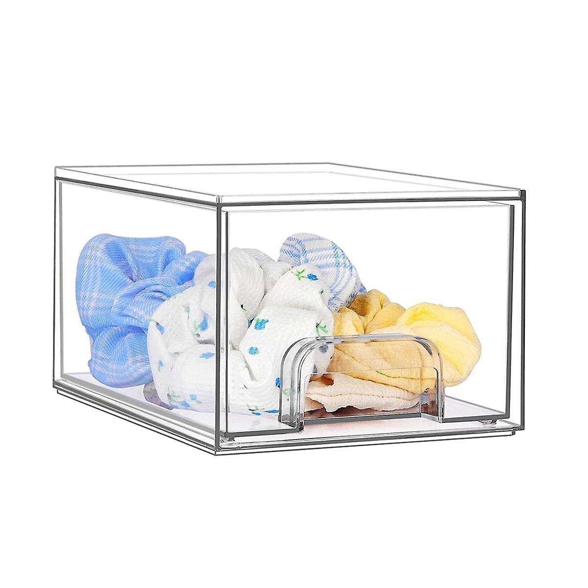 Makeup Organizer Storage Drawers, Stackable Skincare Organizers, Clear Plastic Storage Bins, Acryli