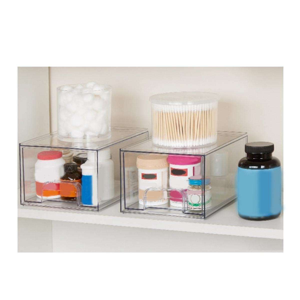 Makeup Organizer Storage Drawers, Stackable Skincare Organizers, Clear Plastic Storage Bins, Acryli