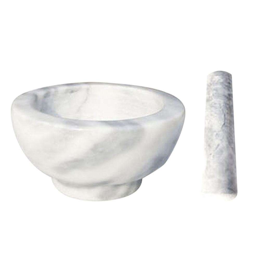 Marble Mortar and Pestle Set Bowl with Spoon Seasoning & Spice Tools Marble Garlic Mortar Bowl for P