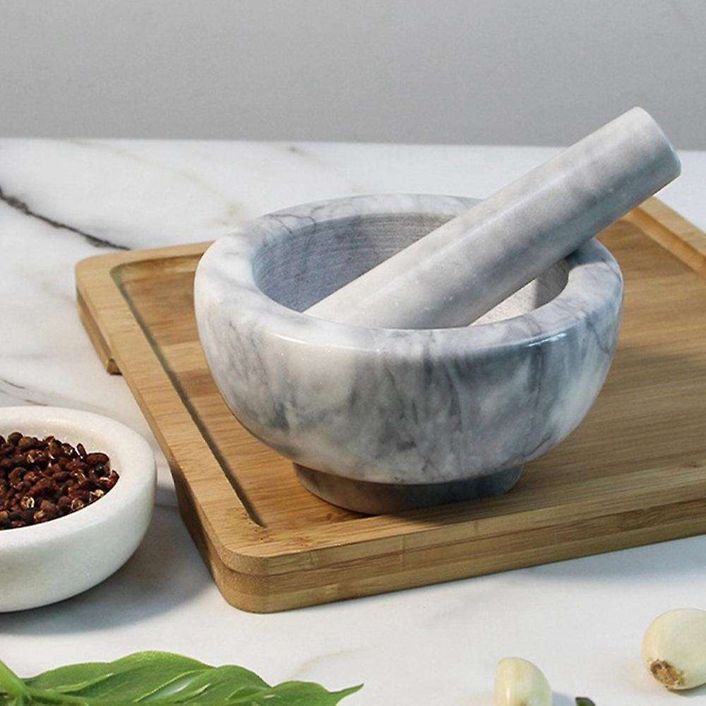 Marble Mortar and Pestle Set Bowl with Spoon Seasoning & Spice Tools Marble Garlic Mortar Bowl for P
