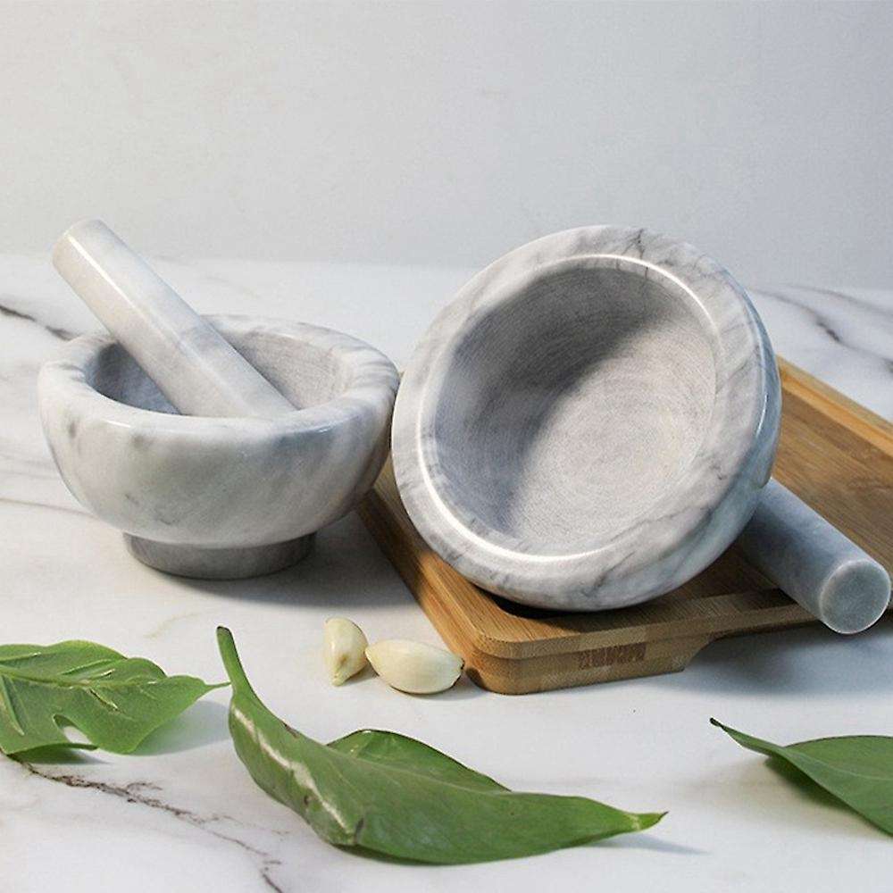 Marble Mortar and Pestle Set Bowl with Spoon Seasoning & Spice Tools Marble Garlic Mortar Bowl for P