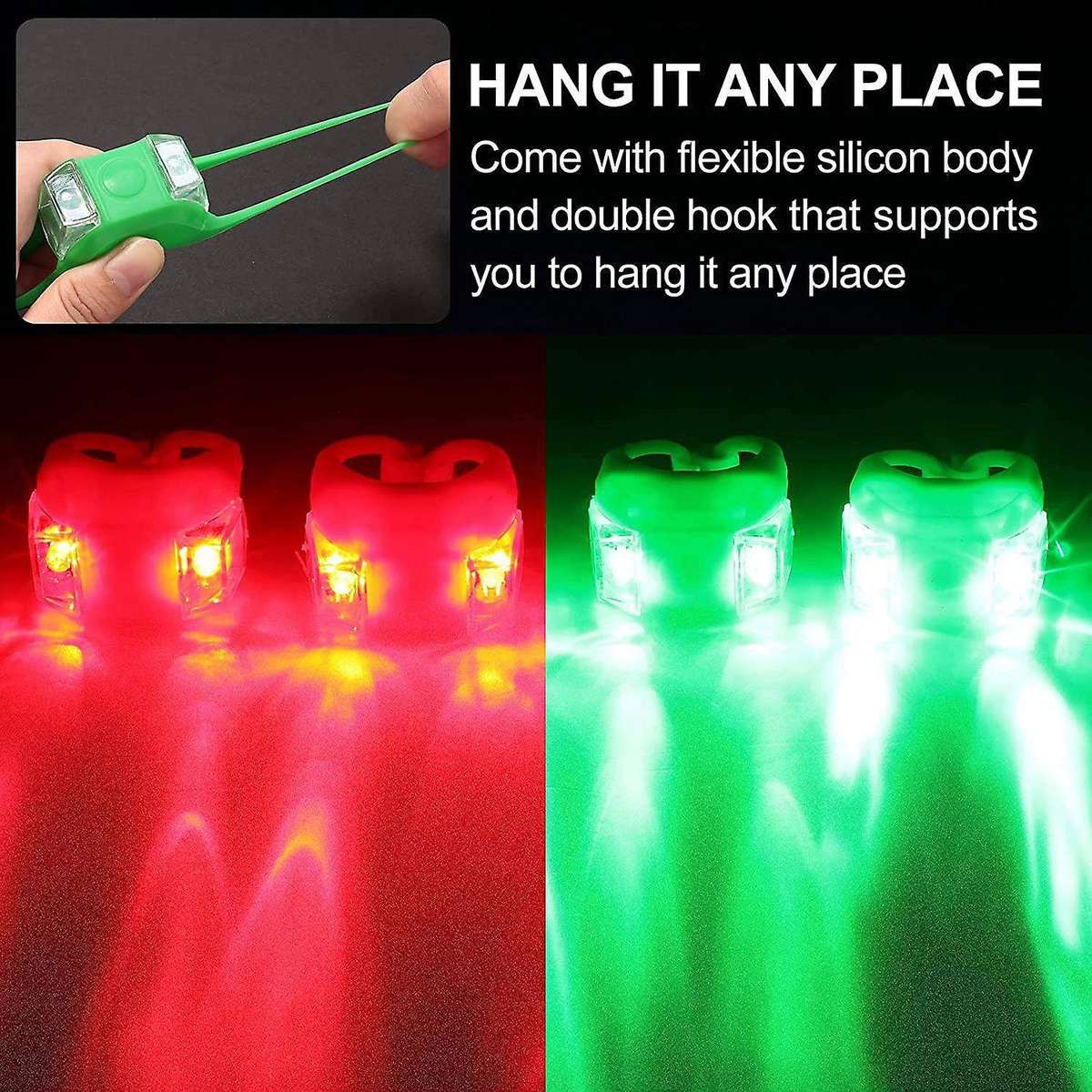 Marine Boat Bow Lights Boat Navigation Lights Safety Boat Lights for Boat Kayak Motorboat Bike Night