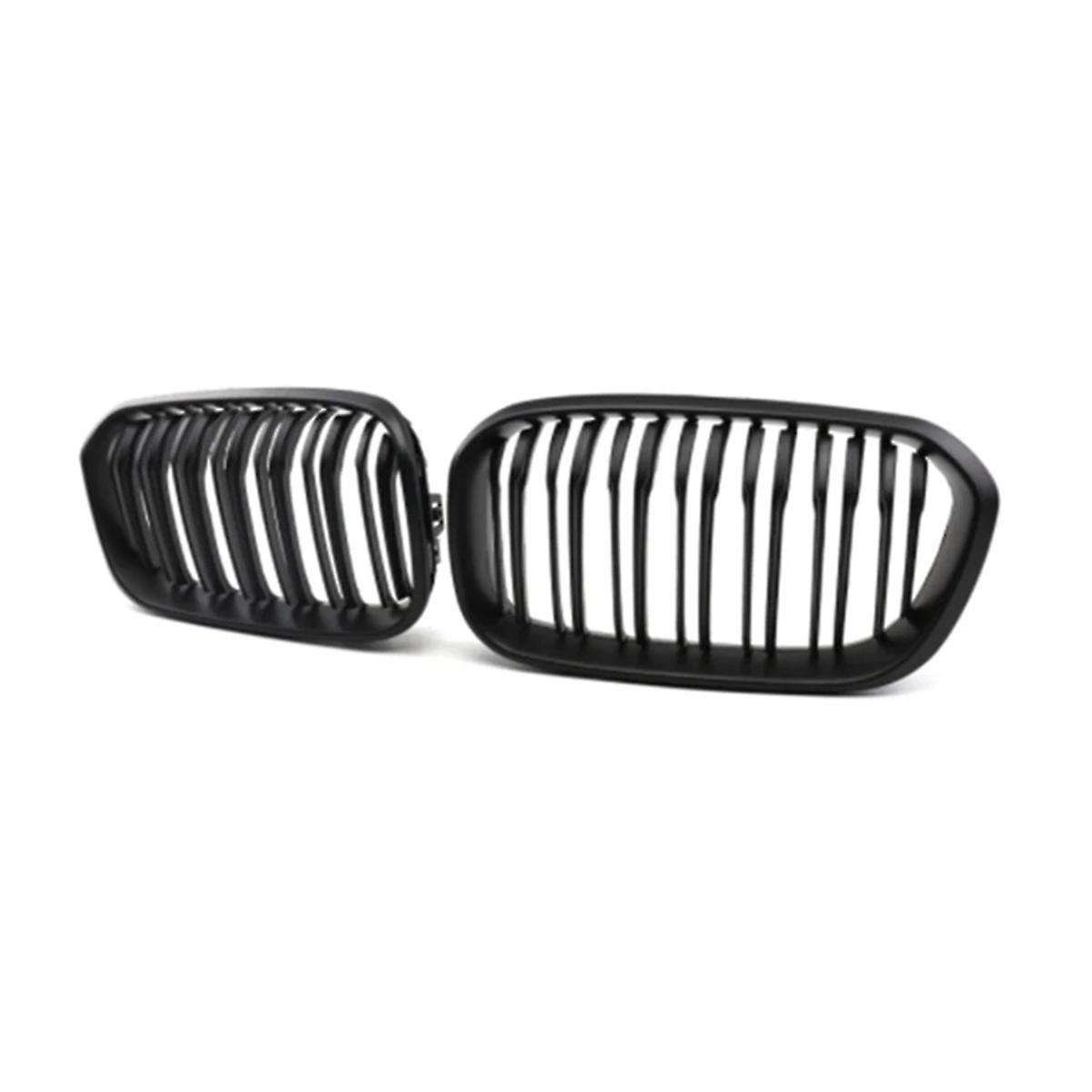 Matte Black Front Bumper Kidney Grille Grill Hood Mesh Double Line for E60 M5 E61 520I 545I 550I 535