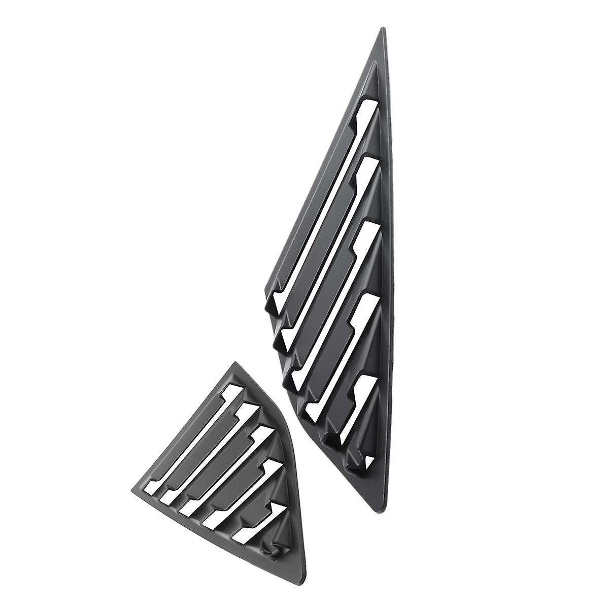 Matte Black Car Rear Window Blinds Side Tuyere Louvers Vent Cover for Focus MK3 Hatchback 2012-2018