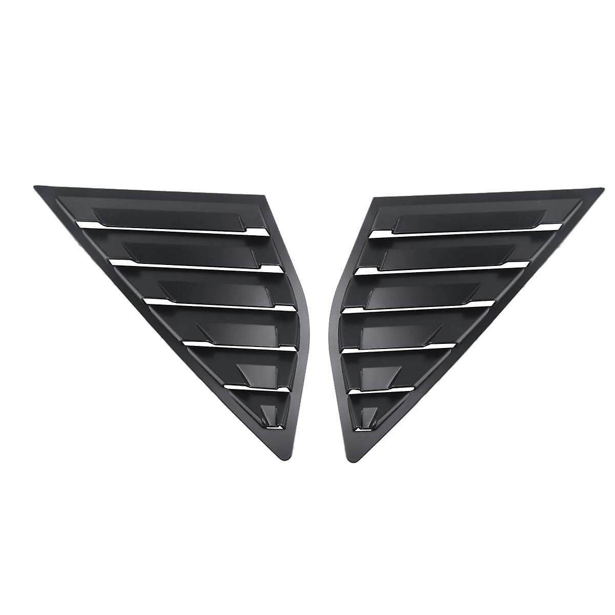 Matte Black Car Rear Window Blinds Side Tuyere Louvers Vent Cover for Focus MK3 Hatchback 2012-2018