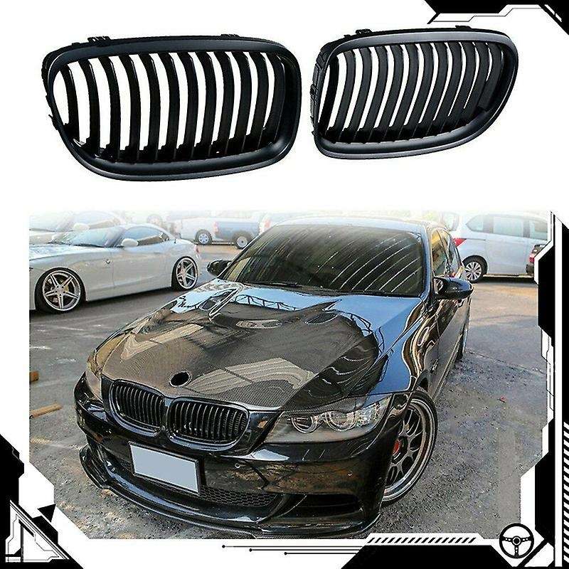 Matte Black Front Center Kidney Grill Grille for  2009-2011 E90 E91 323I 325I 328I 330I 335I 4D