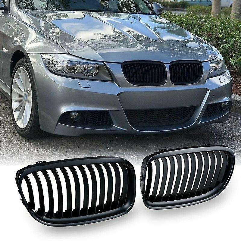 Matte Black Front Center Kidney Grill Grille for  2009-2011 E90 E91 323I 325I 328I 330I 335I 4D