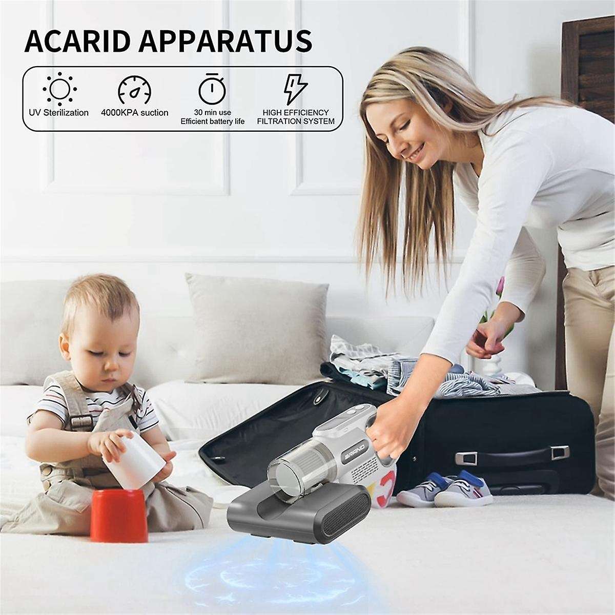Mattress Vacuum Cleaner, and Rechargeable Car Vacuum, Effectively Clean Up for Sofas, Bed, Car Home