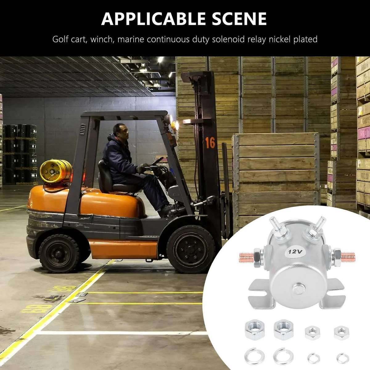 Max 300a Continuous Duty Solenoid Relay 12v Dc Solenoid for Golf Carts, ,marine In Rush