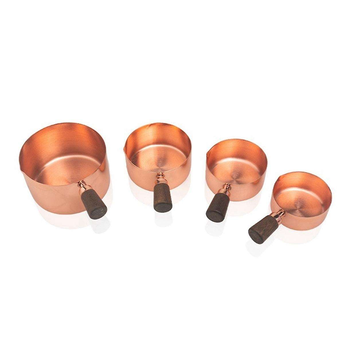 Measuring Cups and Measuring Spoon Scoop Wooden Handle Kitchen Measuring Tool