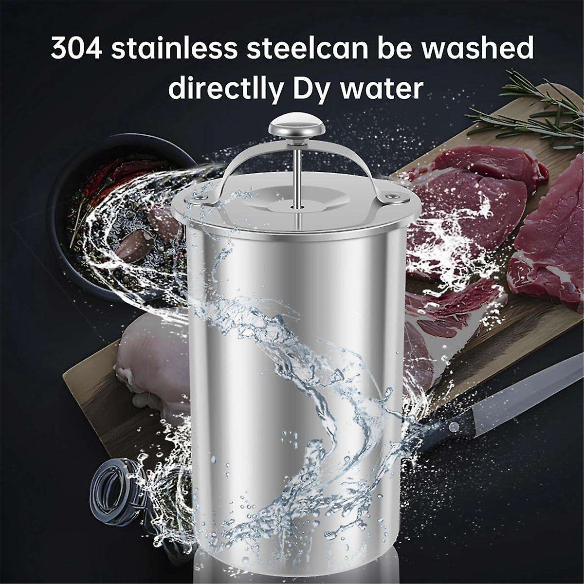 Meat Press Cooker 304stainless Steel Ham Press Maker Multifunctional Round Shape Homemade Meat Press