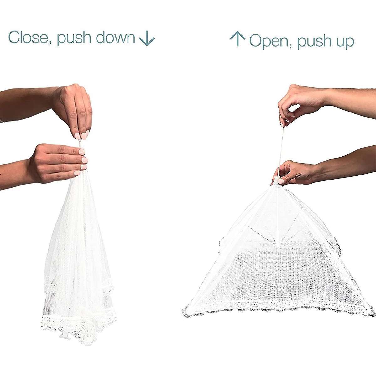 Mesh Food Cover Set,2 Jumbo(44x20inch)& 4 Large(17x17inch) Pop-up Food Tents/food Covers,reusable/c