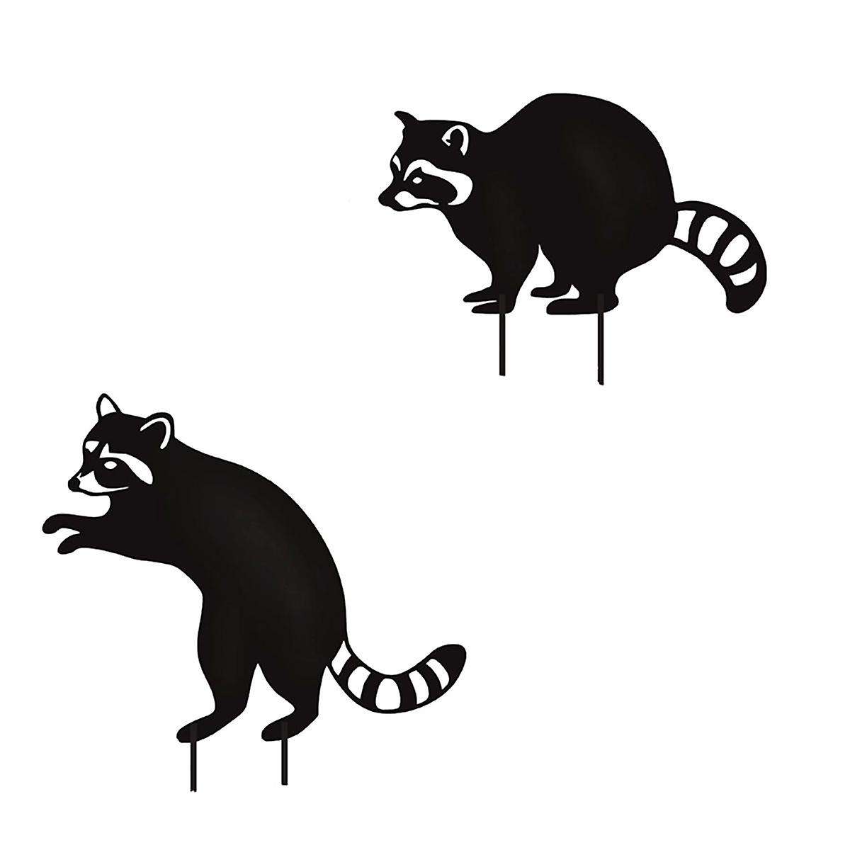 Metal Animal Garden Statues Stakes, Black Animal Silhouette Animals Decorative Garden Stakes,Outdoor