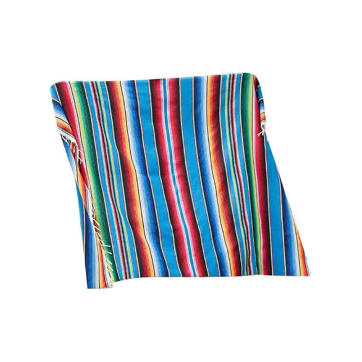 Mexican Blankets, Striped Mexican Cotton Tablecloth Tabletop Blankets, Used for Mexican Party Blank