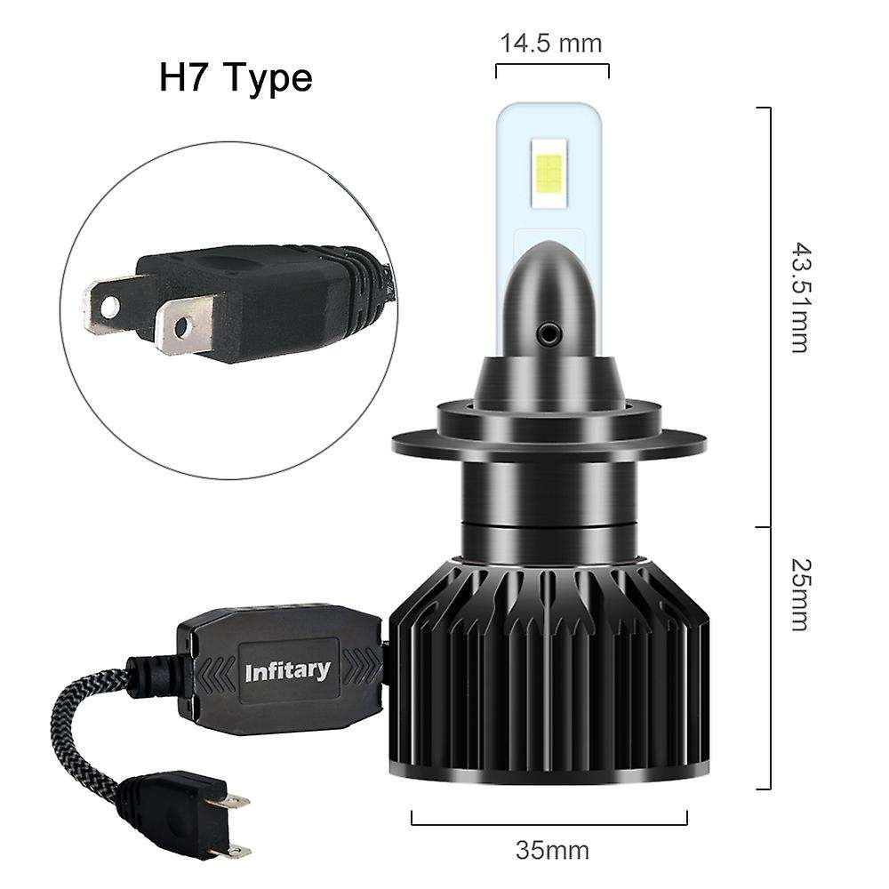 Mini LED Car Headlight Bulb 12000LM 6500K H13 H27 880 HB3 HB4 9007 Running Auto head light lamp H7