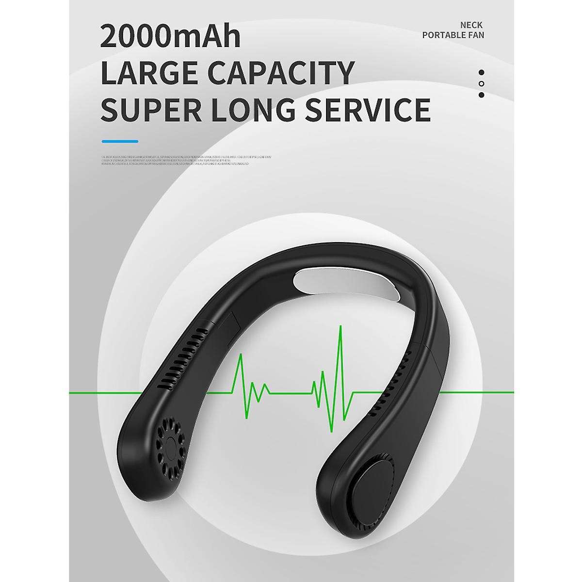 Mini Neck Fan Portable Bladeless Fan Rechargeable Leafless Hanging Fans Air Cooler Wearable Neckband