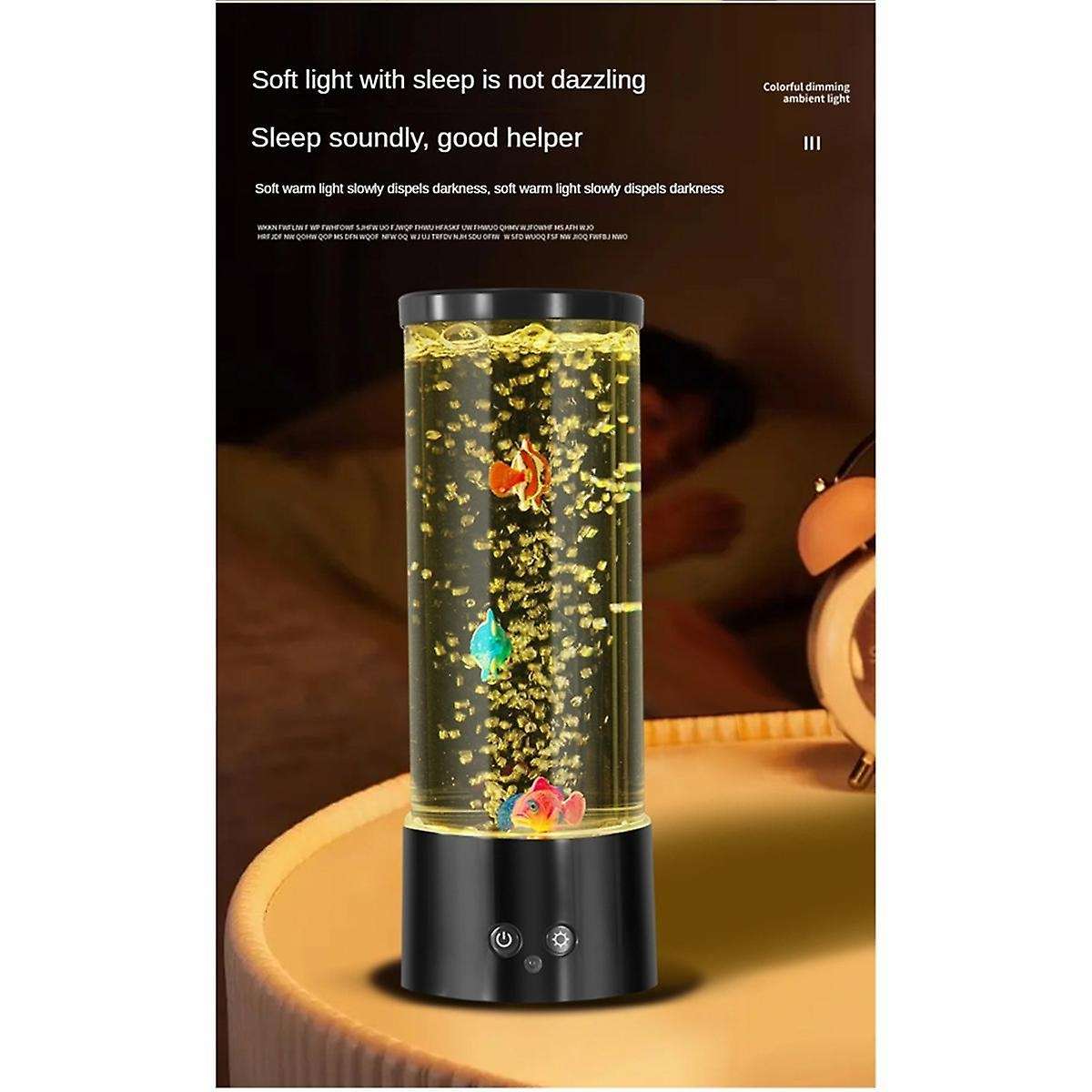 Mini Rgb Bubble Fish Lamp Fish Tank Aquarium Lamp with Remote Control Lava Lamp Coloured Mood Light