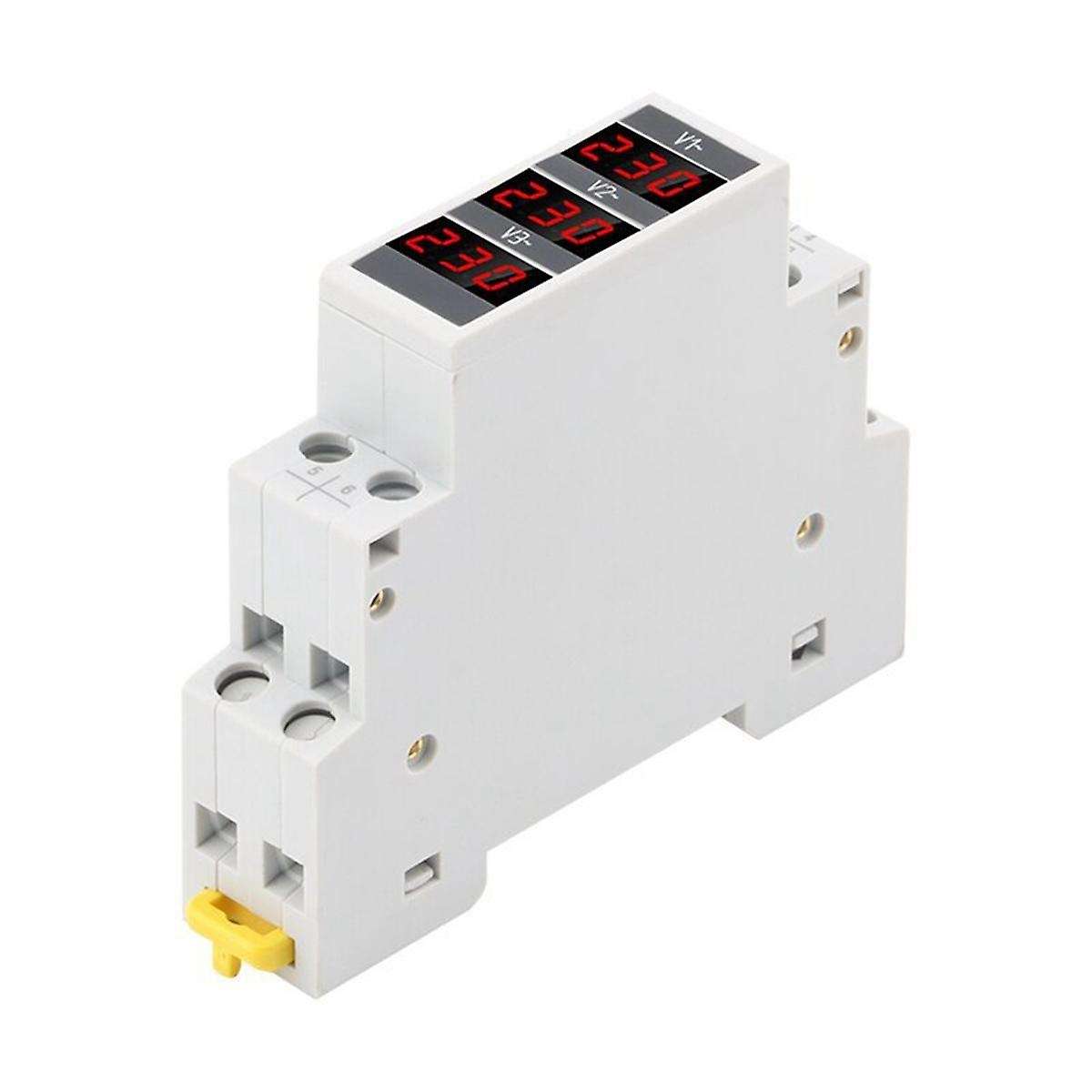 Modular Led Digital Three-phase Voltmeter for Din Rail Voltage Meter Ac80-500v
