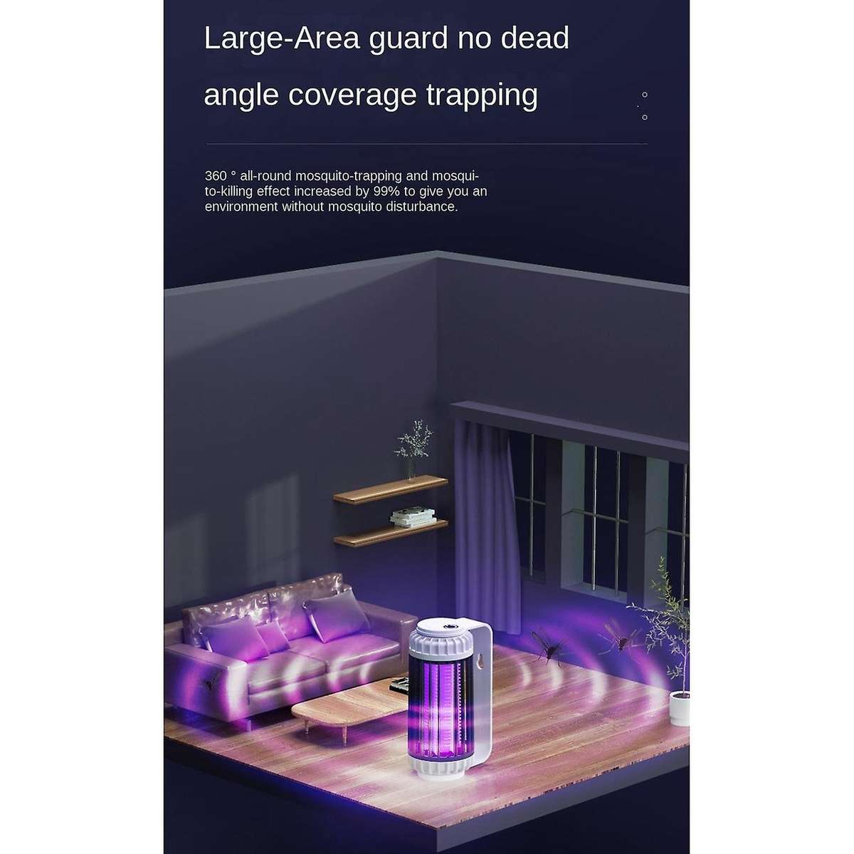 Mosquito Electric Insect Exterminator Effective 3000V Indoor Electronic Insect Exterminator for Yard