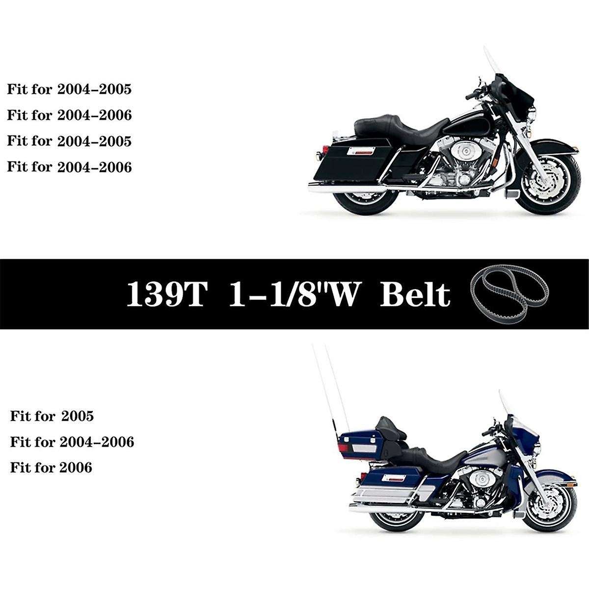 Motorcycle 139T 1-1/8Inch Rear Drive Belt for Glide FLHT Ultra FLTR Road Glide FLHR 04-06 40024-04 1