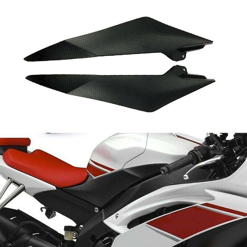 Motorcycle Black Gas Tank Side Cover Panel Fairing Trim Cowl for YZF R6 2008-2015 YZF-R6 YZFR6