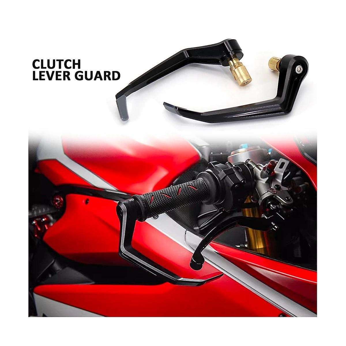Motorcycle Brake Clutch Levers Guard Protector for Panigale V4 S Sp Handle Bar Grips Guard (red)