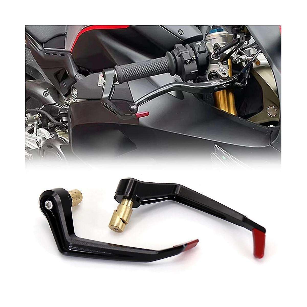 Motorcycle Brake Clutch Levers Guard Protector for Panigale V4 S Sp Handle Bar Grips Guard (red)