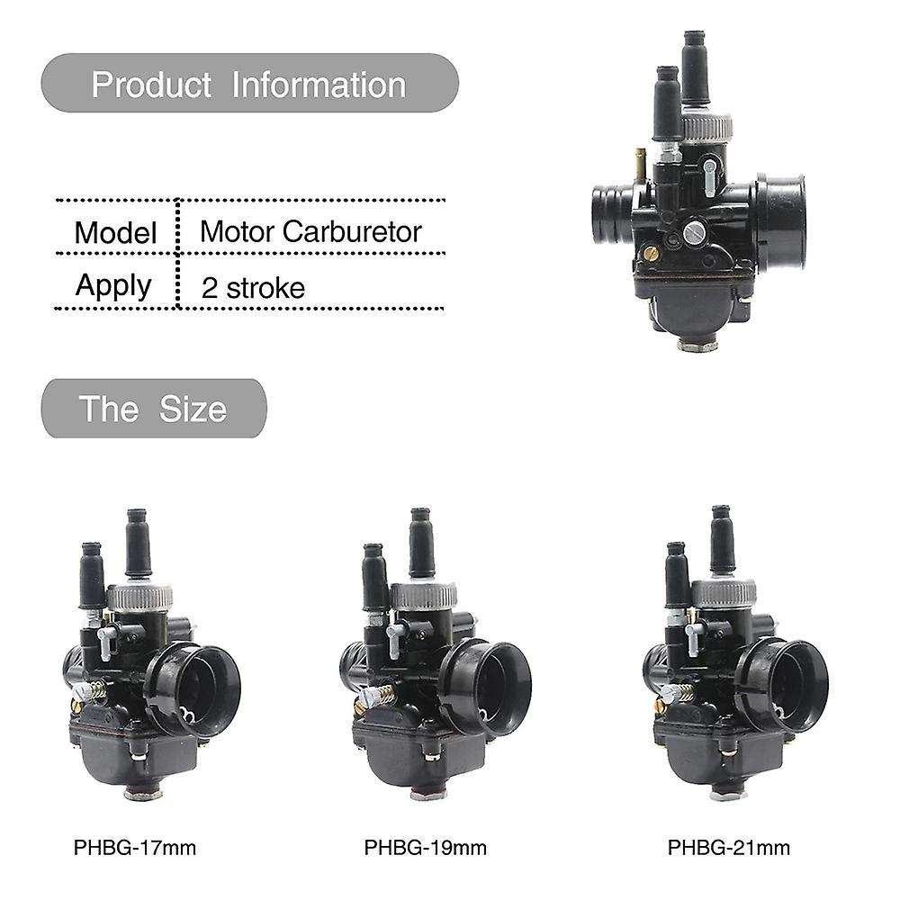 Motorcycle Carburetor PHBG 17MM AD Carburetor for 50-100Cc Engine 2 Stroke Racing Motor PHBG17