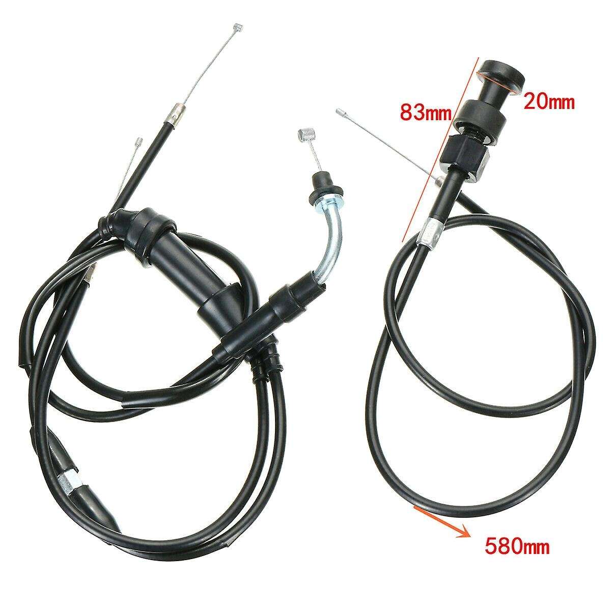 Motorcycle Carburetor with Air Filter Box Throttle Cable Accelerator Cable Set for Peewee PW50 PY50