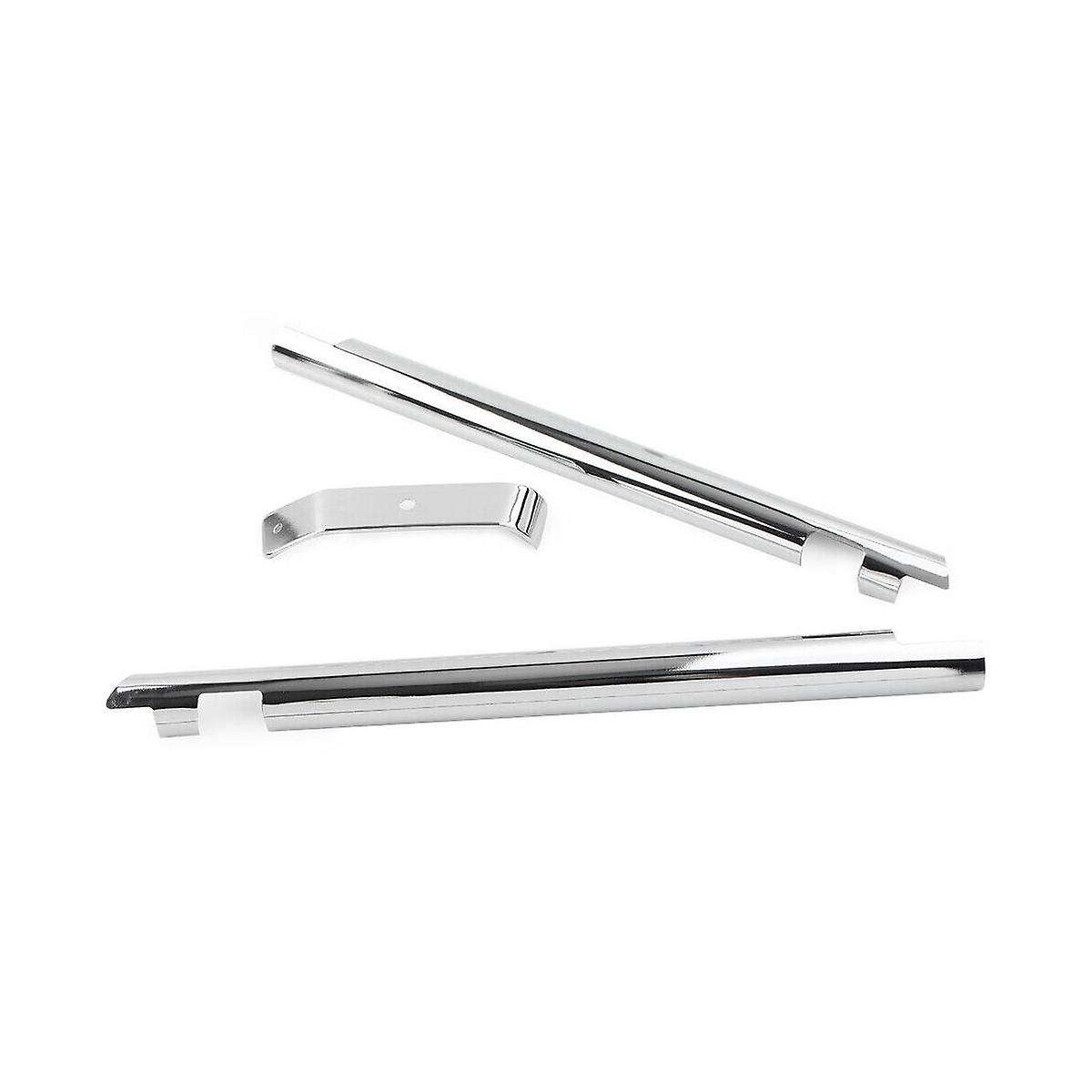 Motorcycle Down Tube Cover Trim for Softail Twin Cam Models 2000-2006 Frame Down Tube Covers Silver