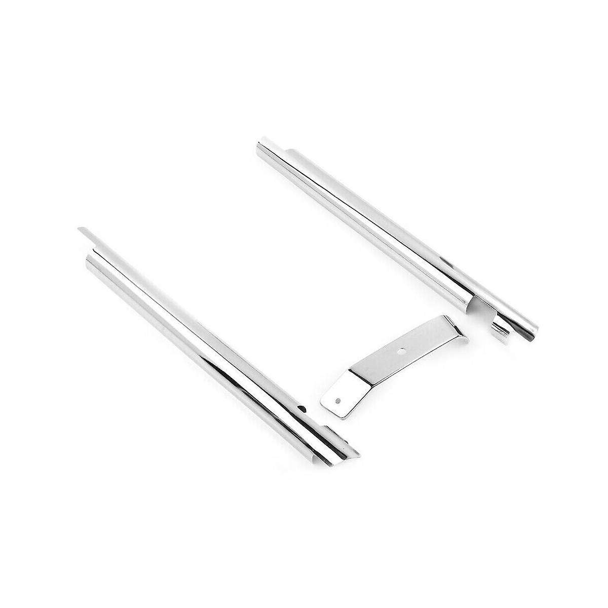 Motorcycle Down Tube Cover Trim for Softail Twin Cam Models 2000-2006 Frame Down Tube Covers Silver