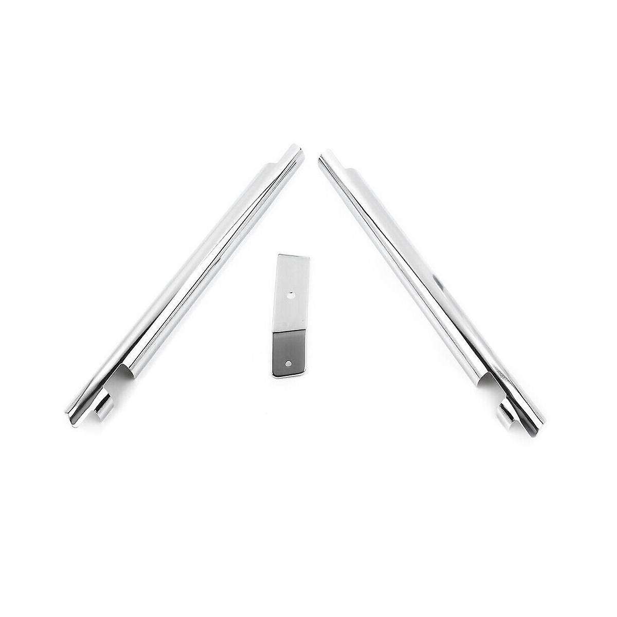 Motorcycle Down Tube Cover Trim for Softail Twin Cam Models 2000-2006 Frame Down Tube Covers Silver