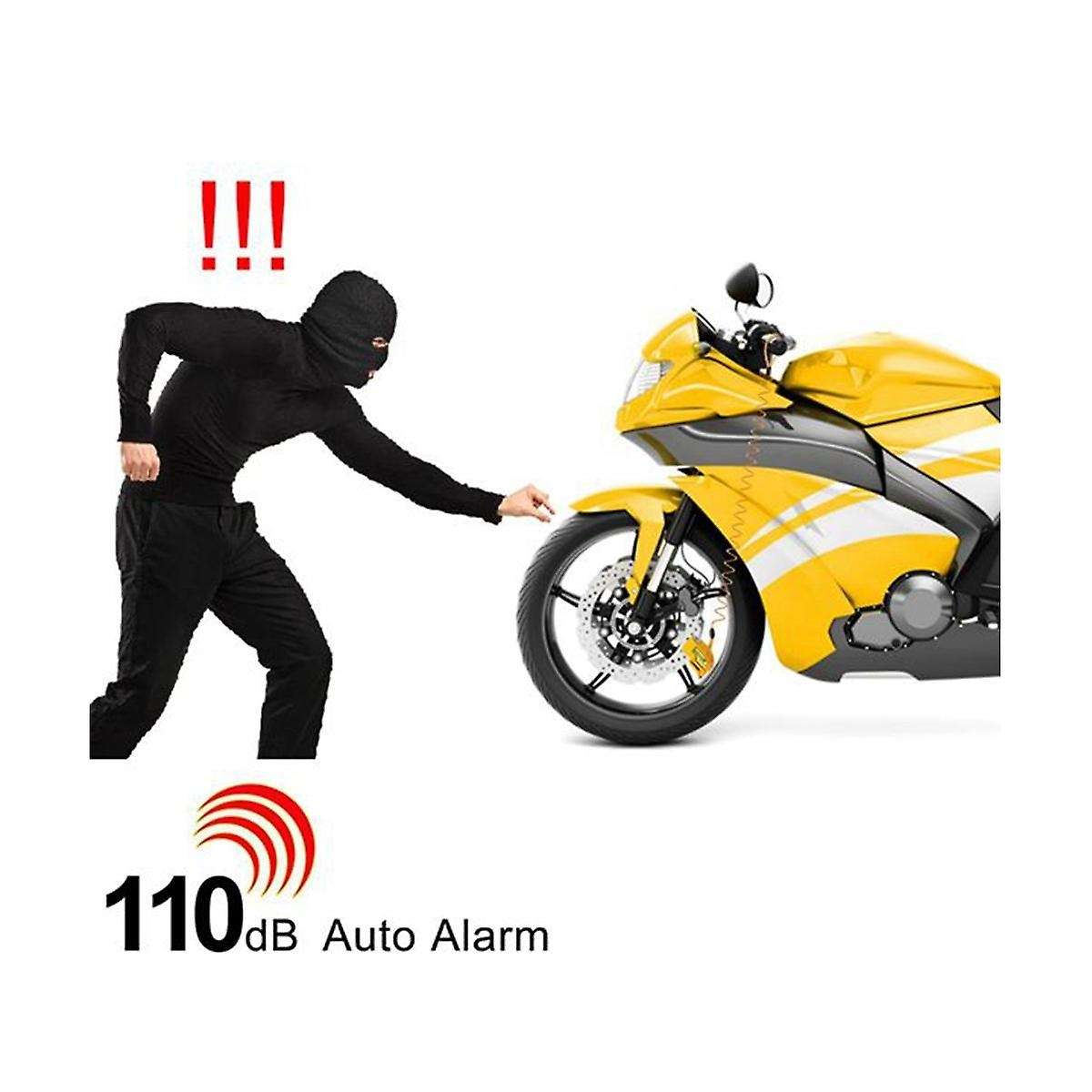 Motorcycle Disc Brake Lock Motorcycle Bike Scooter Security Lock Waterproof Alarm Sound with Remind