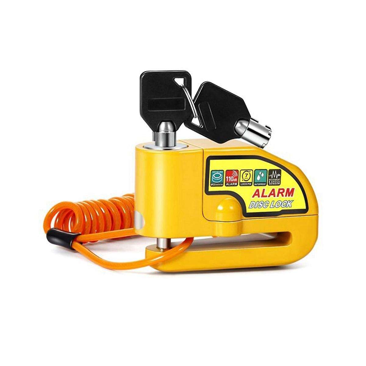 Motorcycle Disc Brake Lock Motorcycle Bike Scooter Security Lock Waterproof Alarm Sound with Remind