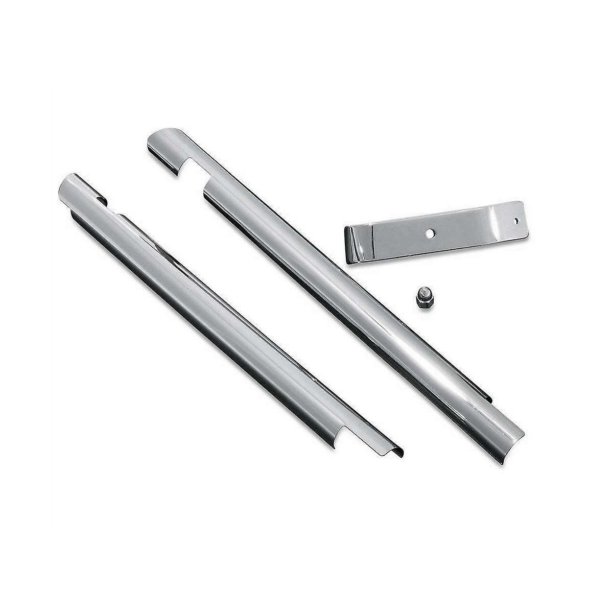 Motorcycle Down Tube Cover Trim for Softail Twin Cam Models 2000-2006 Down Tube Covers Silver